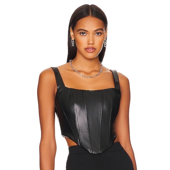 Remi x Revolve Tops - NWOT Remi x Revolve Ali Faux Leather Corset Top